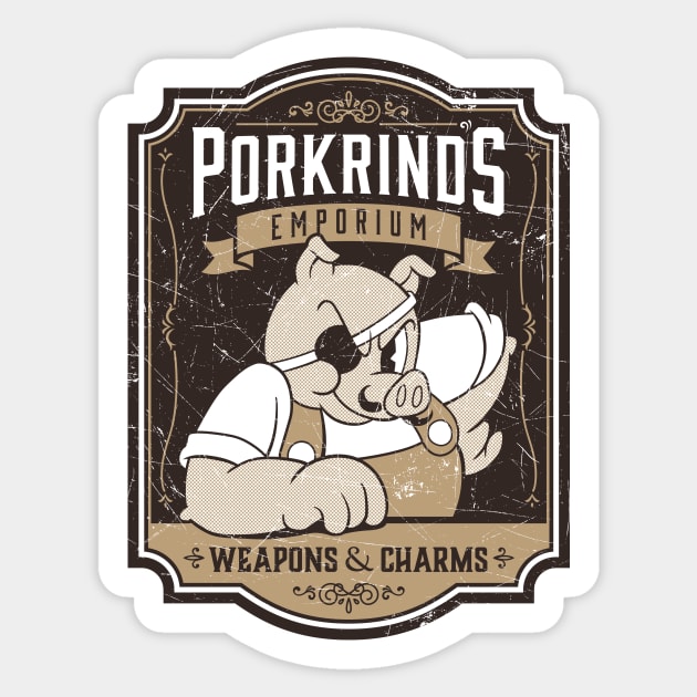 Porkrind's Emporium Sticker by djkopet